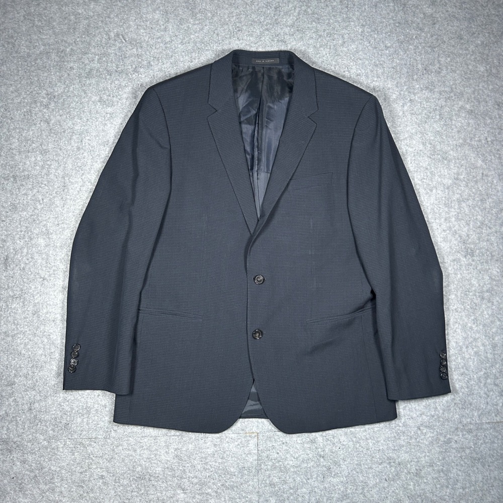 Hugo Boss Blazer Men 44R Navy Huge/Genius Virgin Wool Colombo Suit Jacket
